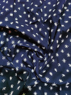 Blue Hand Embroidered Kantha Work Cotton Blouse Piece ( 1 Mtr ) - Luxurion World