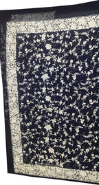 Blue Hand Embroidered Parsi Gara Pure Georgette Floral Design Saree - Luxurion World