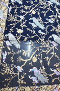 Blue Hand Embroidered Parsi Work Pure Georgette Dupatta - Luxurion World