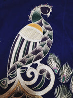 Blue Hand Painted Cotton Silk Blouse Fabric (1 Mtr) - Luxurion World