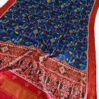 Blue Handloom Double Ikat Patan Patola Pure Silk Saree - Luxurion World