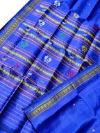 Blue Handloom Sambalpuri Silk Saree - Luxurion World
