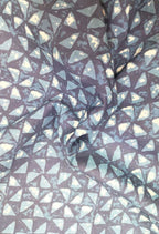 Blue Indigo Block Printed Pure Cotton Fabric ( 1 Mtr ) - Luxurion World