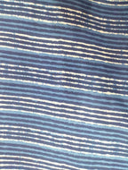 Blue Indigo Block Printed Pure Cotton Fabric ( 1 Mtr ) - Luxurion World