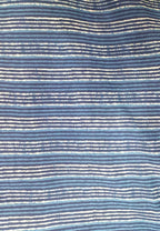 Blue Indigo Block Printed Pure Cotton Fabric ( 1 Mtr ) - Luxurion World