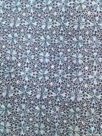 Blue Indigo Block Printed Pure Cotton Fabric ( 1 Mtr ) - Luxurion World
