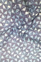 Blue Indigo Block Printed Pure Cotton Fabric ( 1 Mtr ) - Luxurion World