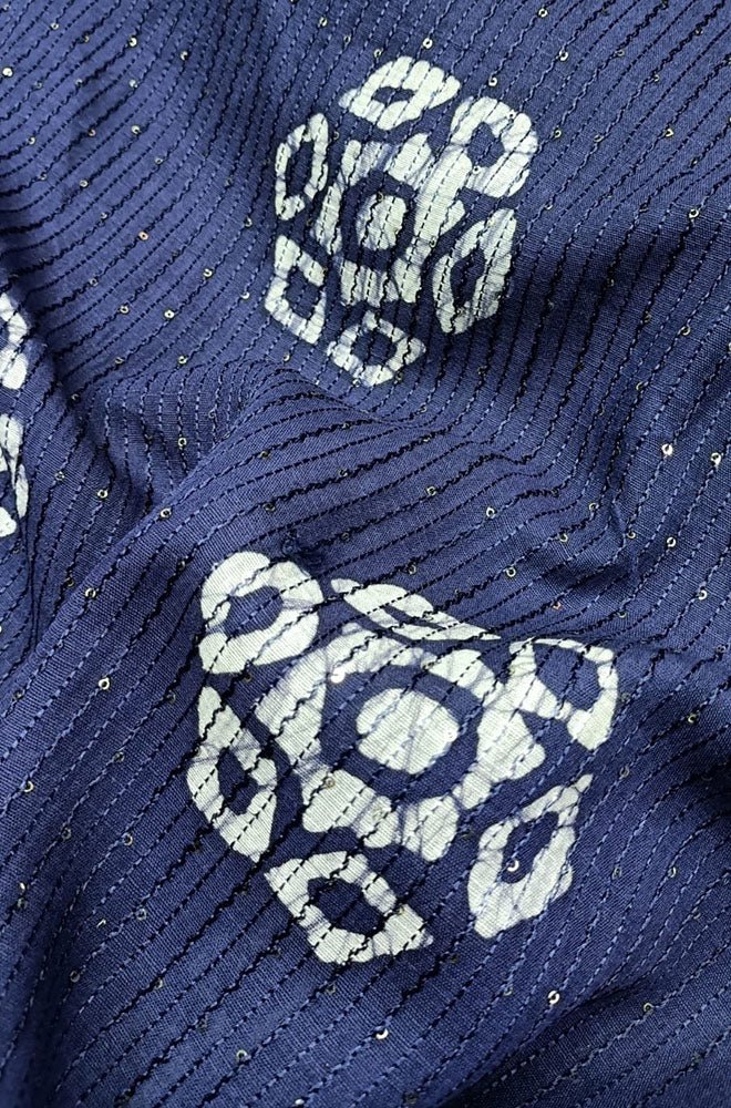 Blue Linen Cotton Fabric (1 Mtr)