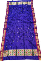 Blue Paithani Pure Silk Dupatta - Luxurion World