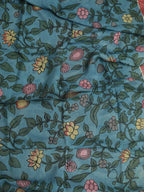 Stunning Blue Pen Kalamkari Pure Silk Dupatta - Perfect for Any Occasion! - Luxurion World