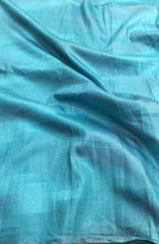 Blue Plain Bhagalpur Silk Fabric ( 1 Mtr ) - Luxurion World