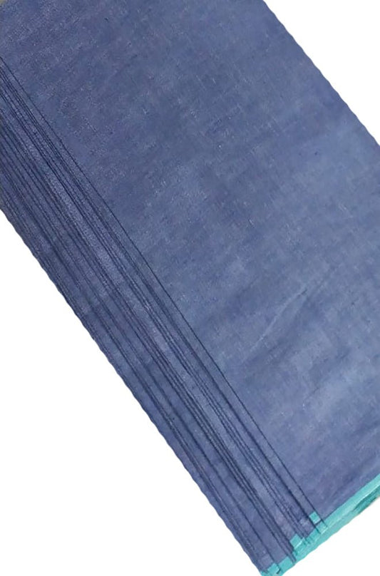Blue Plain Pure Linen Fabric ( 1 Mtr ) - Luxurion World