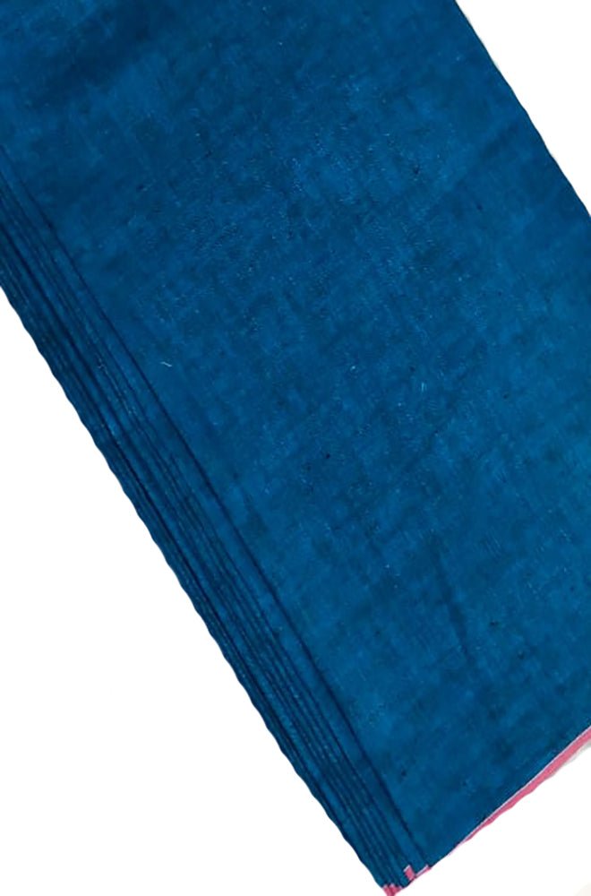 Blue Plain Pure Linen Fabric ( 1 Mtr )Luxurionworld