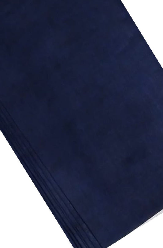 Blue Plain Pure Linen Fabric ( 1 Mtr )