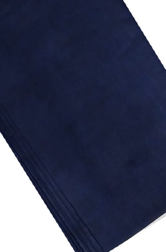 Blue Plain Pure Linen Fabric ( 1 Mtr ) - Luxurion World