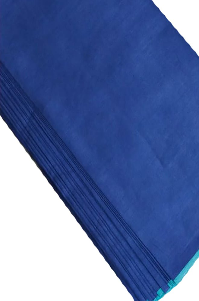 Blue Plain Pure Linen Fabric ( 1 Mtr )