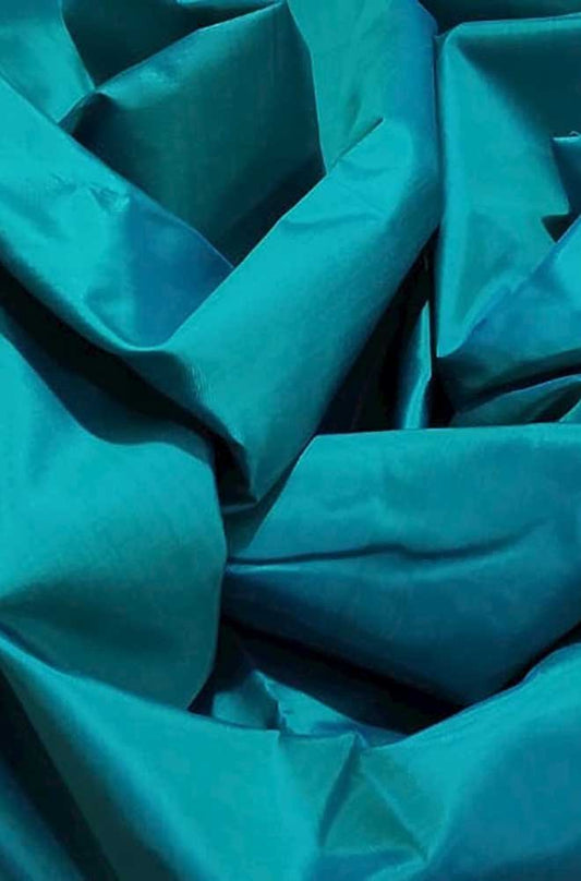 Blue Plain Pure Silk Fabric ( 1 Mtr ) - Luxurion World