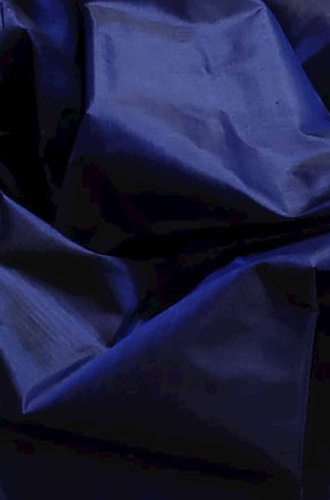 Blue Plain Pure Silk Fabric ( 1 Mtr )