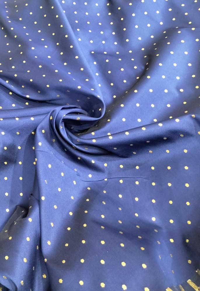 Blue Plain Trendy Uppada Silk Fabric ( 1 Mtr ) - Luxurion World
