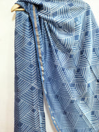 Blue Shibori Cotton Silk Dupatta - Luxurion World