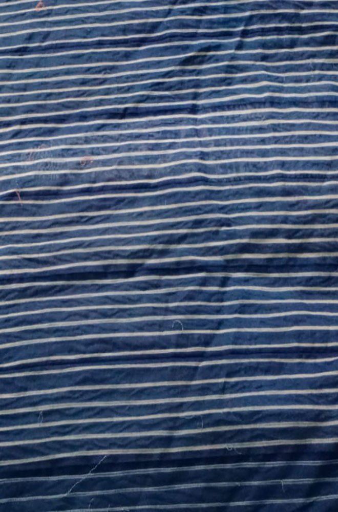 Blue Shibori Cotton Silk Fabric ( 2.5 Mtrs )