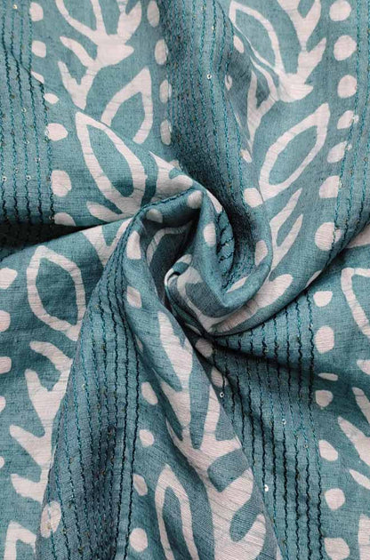Blue Trendy Linen Fabric ( 1 Mtr )