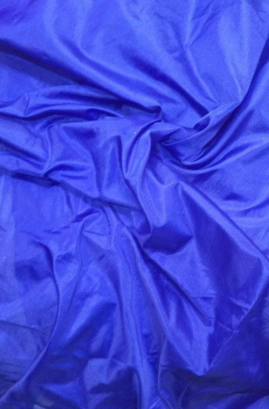 Blue Trendy Plain Art Silk Fabric (  1 Mtr ) - Luxurion World
