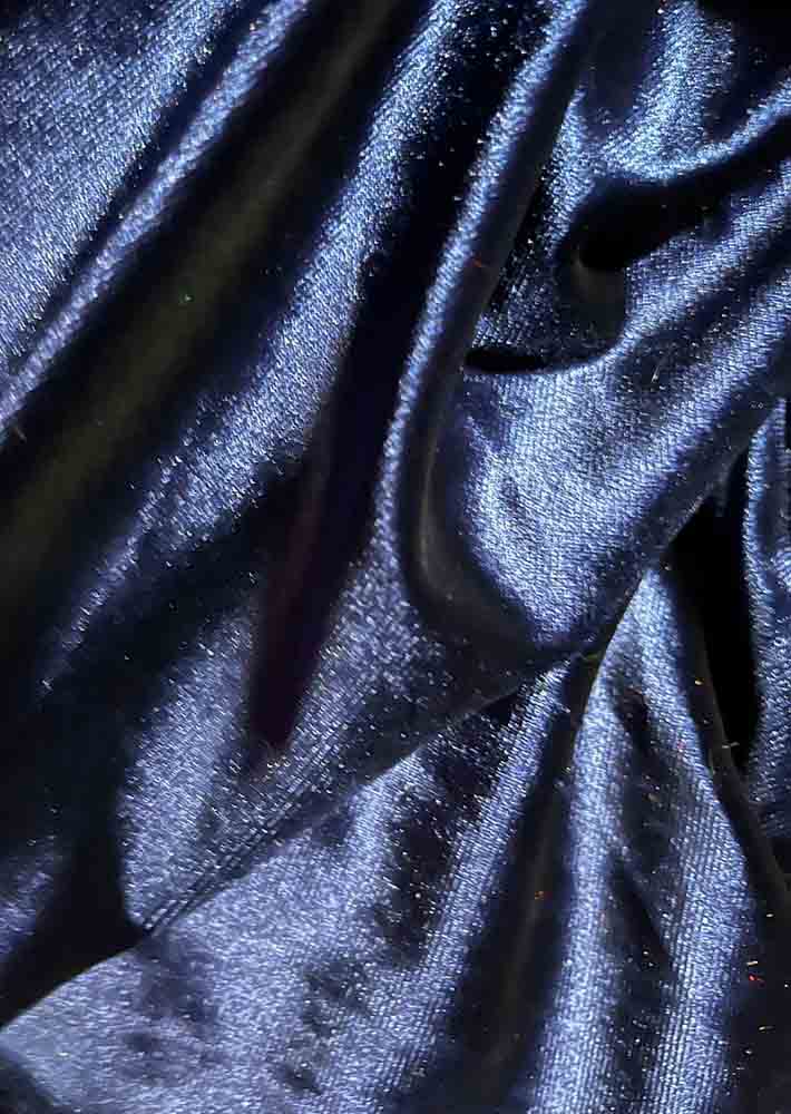 Blue Trendy Velvet Fabric ( 1 Mtr ) - Luxurion World