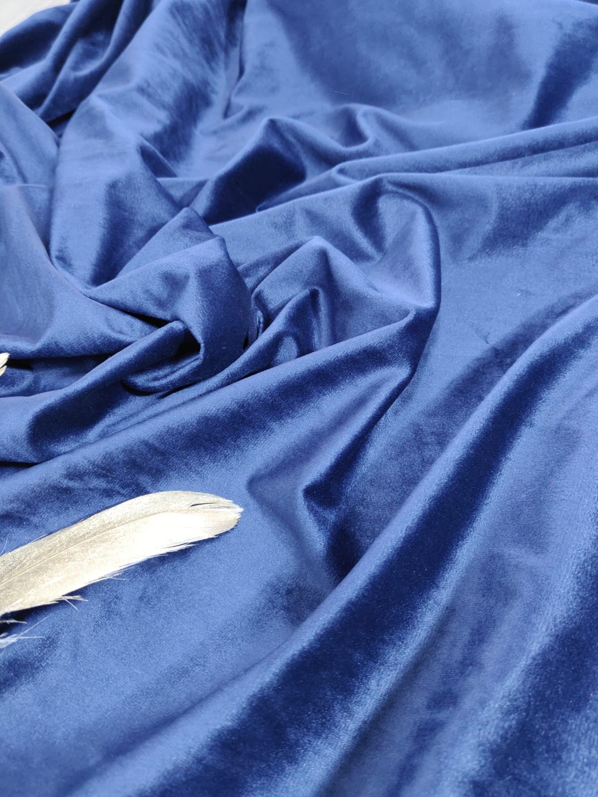 Blue Velvet Fabric (1 mtr) - Luxurion World
