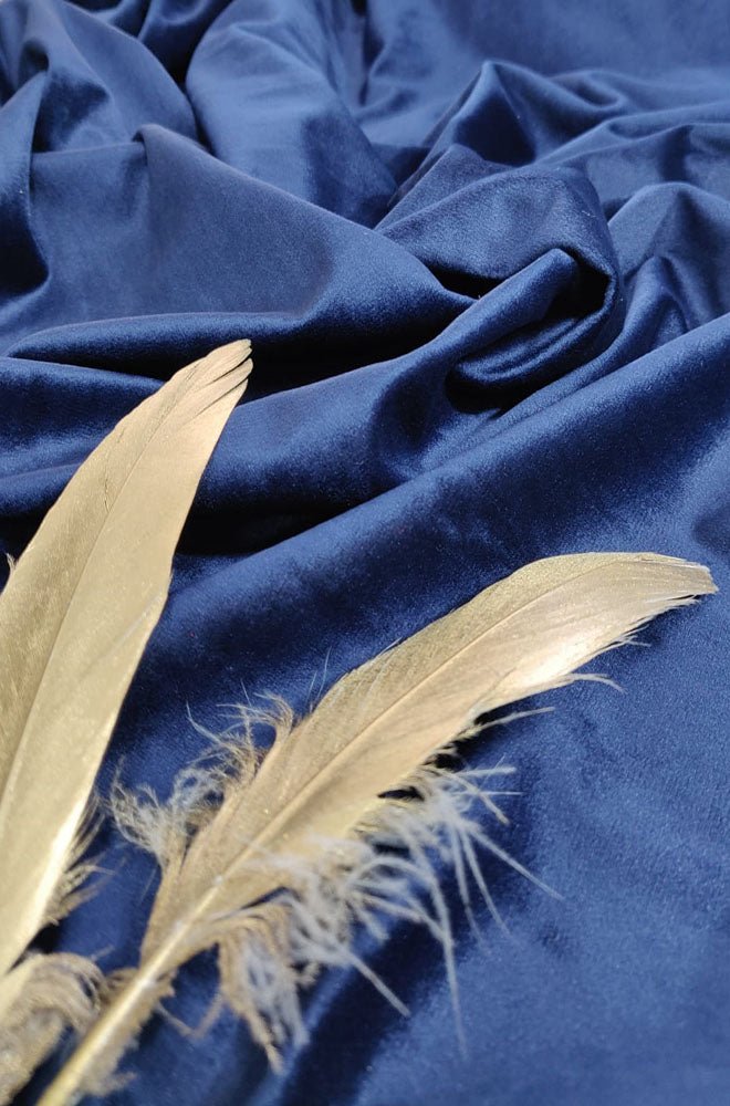 Blue Velvet Fabric (1 mtr) - Luxurion World