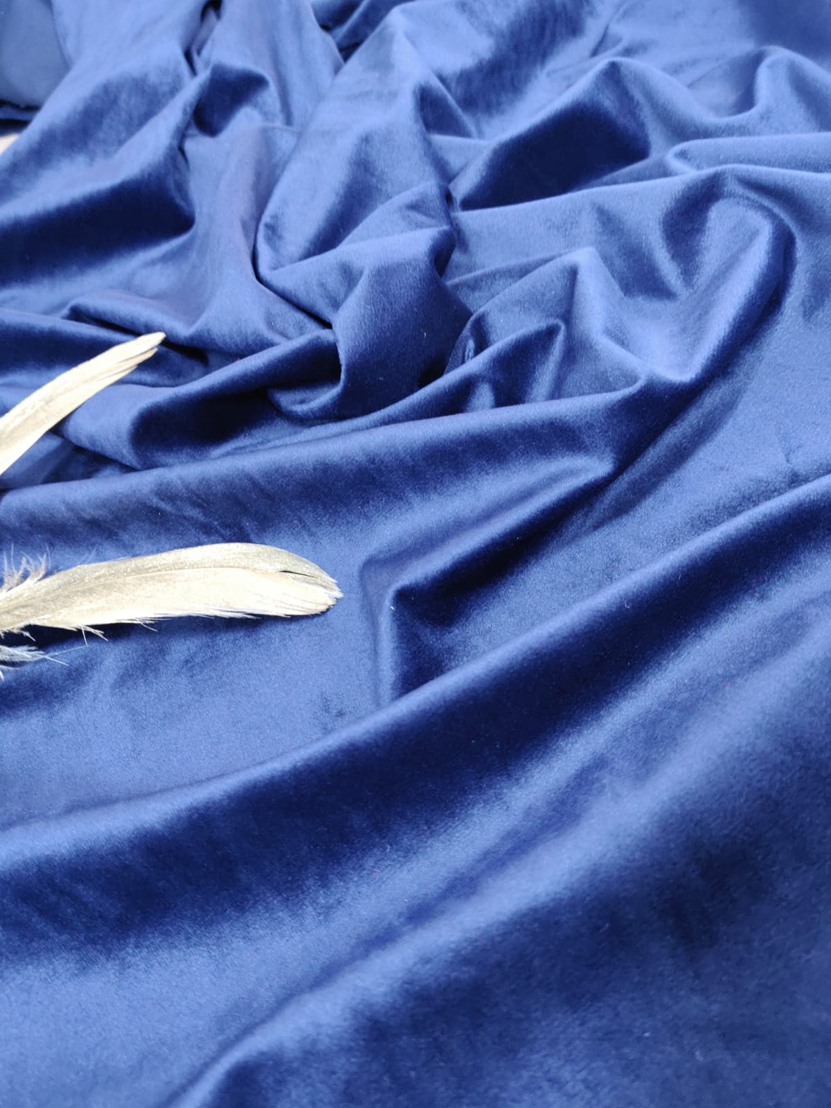 Blue Velvet Fabric (1 mtr) - Luxurion World