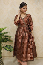 Brown Brocade Silk Suit - Luxurion World