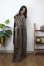 Brown Embroidered Trendy Velvet Dupatta - Luxurion World