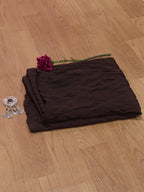 Brown Plain Crepe Fabric ( 1 mtr) - Luxurion World