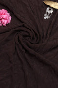 Brown Plain Crepe Fabric ( 1 mtr) - Luxurion World