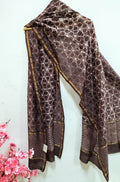 Brown Shibori Cotton Silk Dupatta - Luxurion World