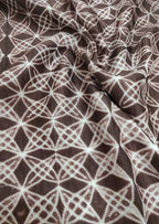 Brown Shibori Cotton Silk Fabric ( 2.5 Mtr ) - Luxurion World