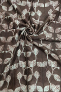 Brown Shibori Cotton Silk Fabric ( 2.5 Mtr ) - Luxurion World