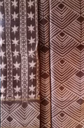 Brown Shibori Cotton Silk Two Piece Unstitched Suit Set - Luxurion World