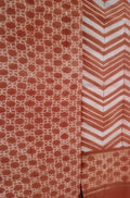Brown Shibori Cotton Silk Two Piece Unstitched Suit Set - Luxurion World