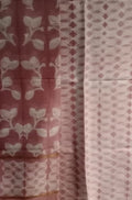 Brown Shibori Cotton Silk Two Piece Unstitched Suit Set - Luxurion World