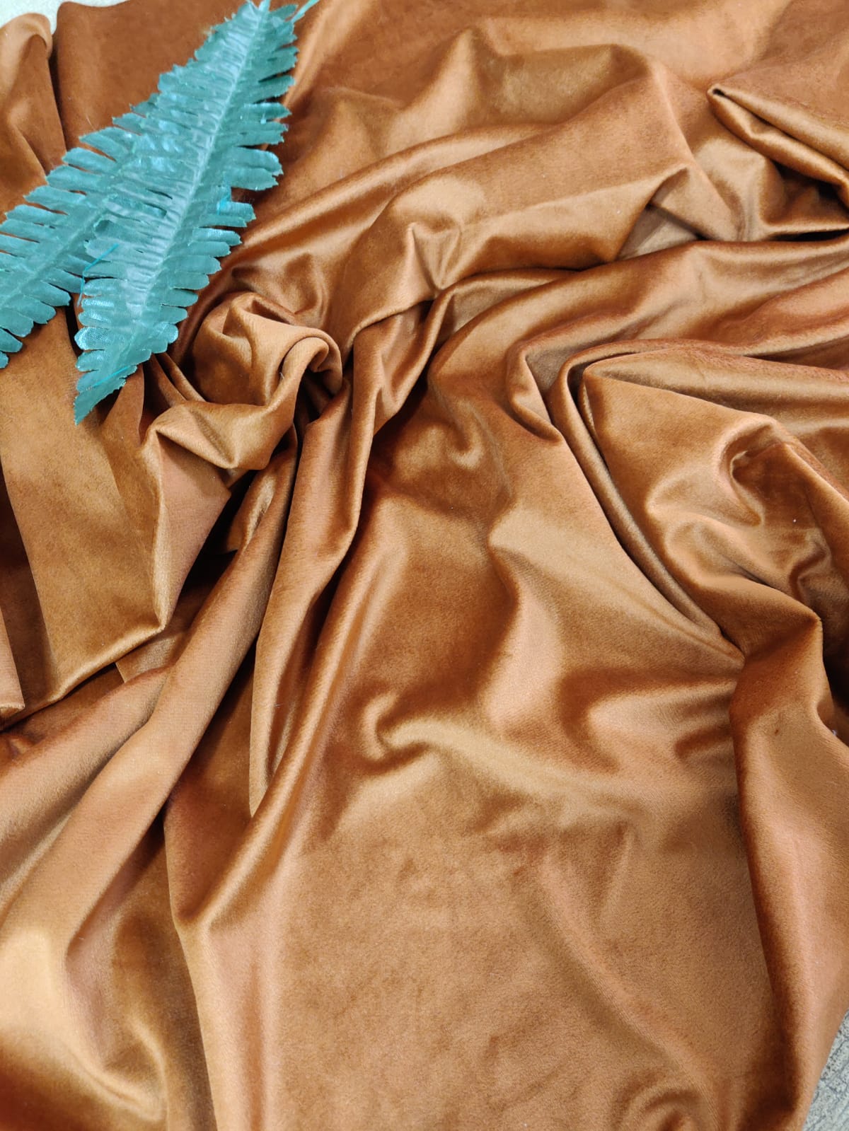 Brown Velvet Fabric (1 mtr) - Luxurion World