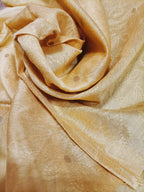 Cream Plain Chanderi Silk Fabric ( 0.5 Mtr) - Luxurion World