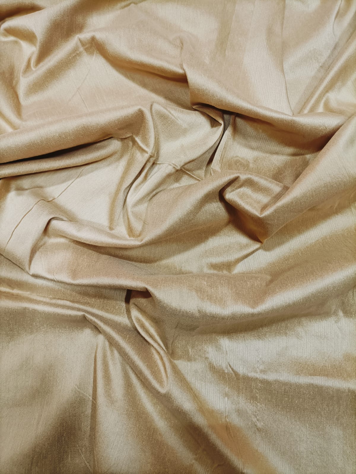 Cream Plain Cotton Silk Fabric ( 0.5 Mtr) - Luxurion World