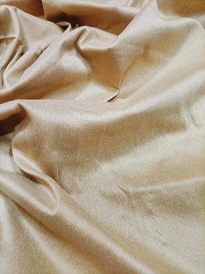 Cream Plain Cotton Silk Fabric ( 0.5 Mtr) - Luxurion World