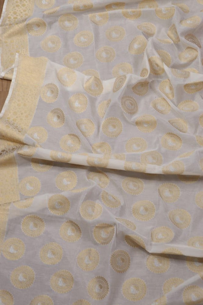 Dyeable Banarasi Chanderi Silk Dupatta - Luxurion World