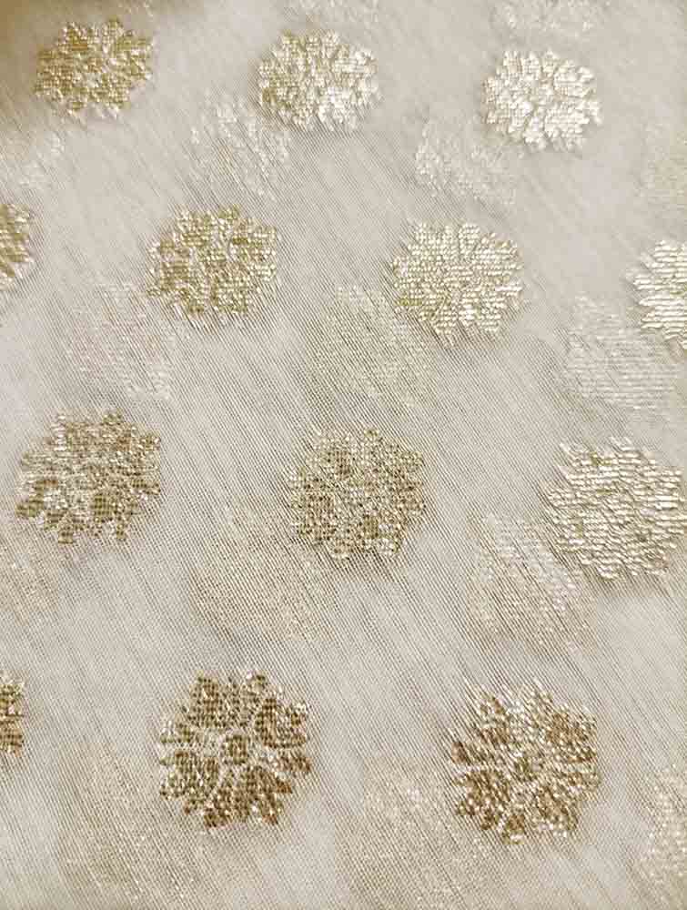Dyeable Banarasi Chanderi Silk Fabric ( 1 Mtr ) - Luxurion World