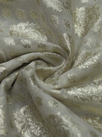 Dyeable Banarasi Chanderi Silk Fabric ( 1 Mtr ) - Luxurion World