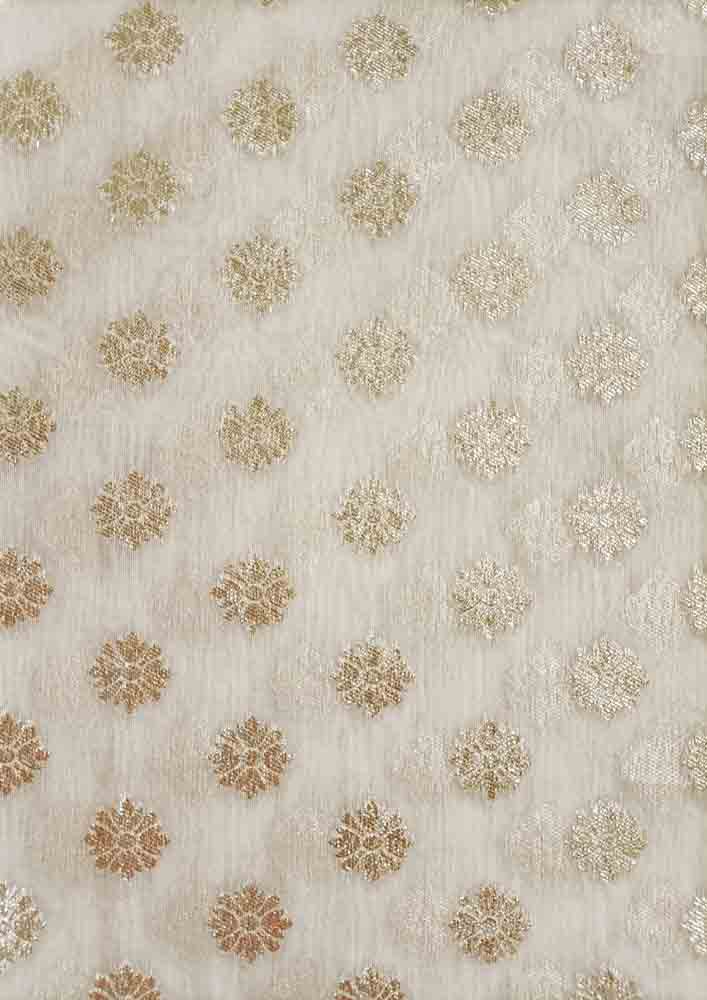 Dyeable Banarasi Chanderi Silk Fabric ( 1 Mtr ) - Luxurion World