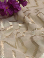 Dyeable Banarasi Chanderi Silk Fabric ( 0.60 Mtr ) - Luxurion World